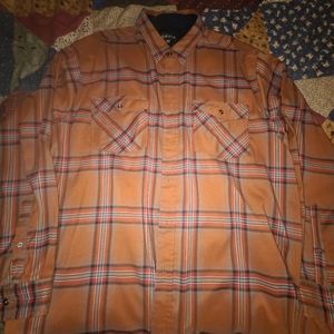 Orvis Soft flannel shirt, XXL, orange